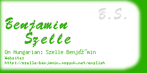 benjamin szelle business card